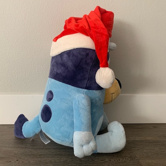 Animal Adventure Bluey with Santa Hat 20" Plush NWT - Picture 5 of 15